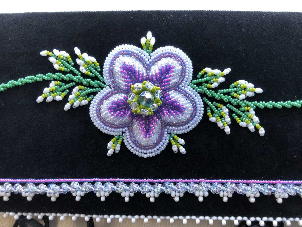 photo of beaded work by guest speaker, Naomi Smith