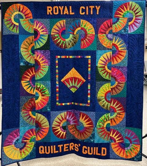 Photo of colourful New York Beauty quilt